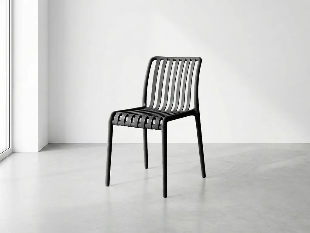 Plastikowe krzesło TREGO, antracytowe