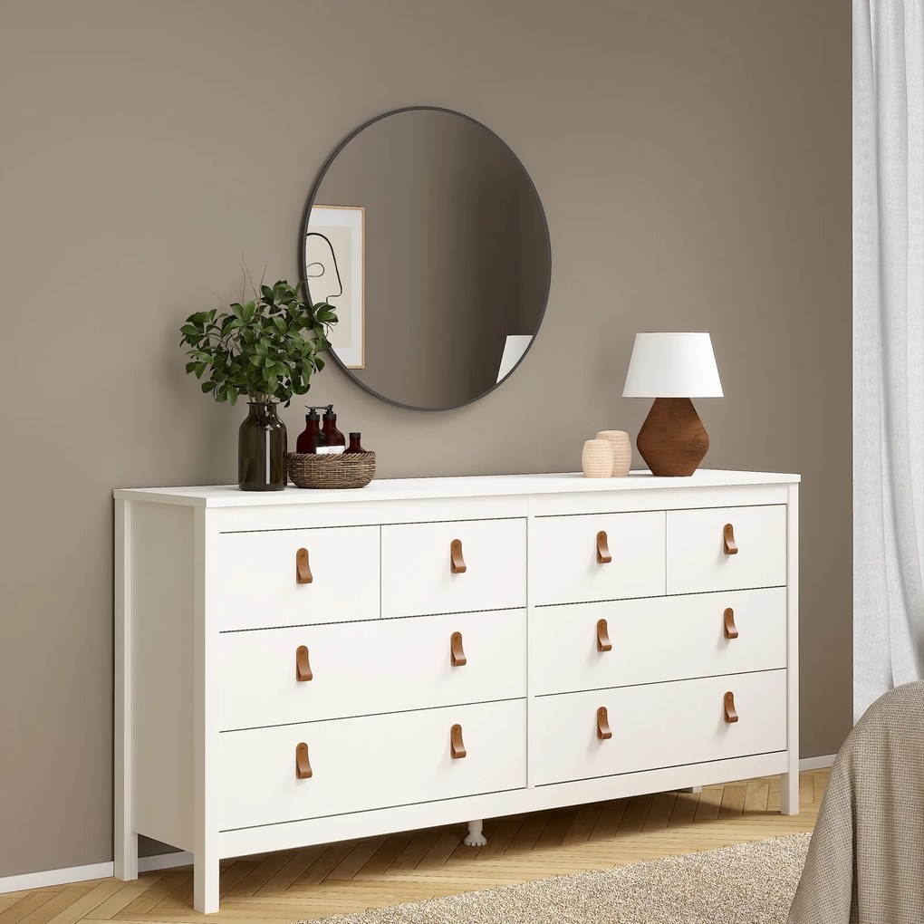 Elegancka komoda pokojowa z szufladami Madrid 4+4 biały mat