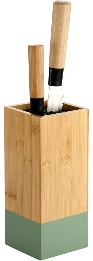 Kesper 58031 Bambusowy stojak na noże 10 x 10 x 23cm, zielony