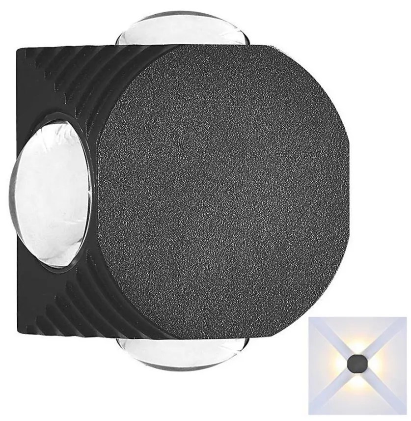 LED zewnętrzna lampa ścienna LED/4W/230V 4000K IP54 czarna