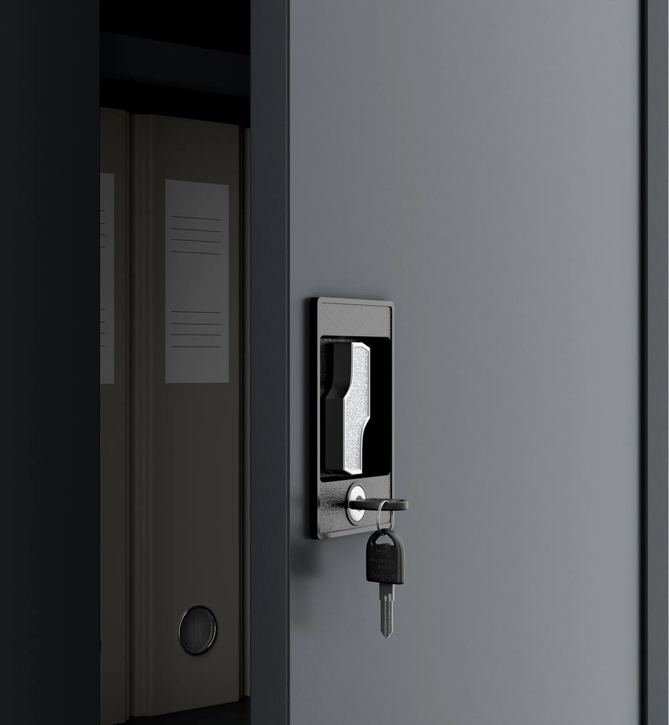 Szafa metalowa biurowa, warsztatowa antracytowa JAN D600 900 x 1850 x 600 mm