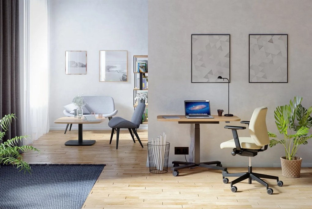 Obrotowe krzesło do biura Bjarg Swivel Chair LB UPH niskie oparcie