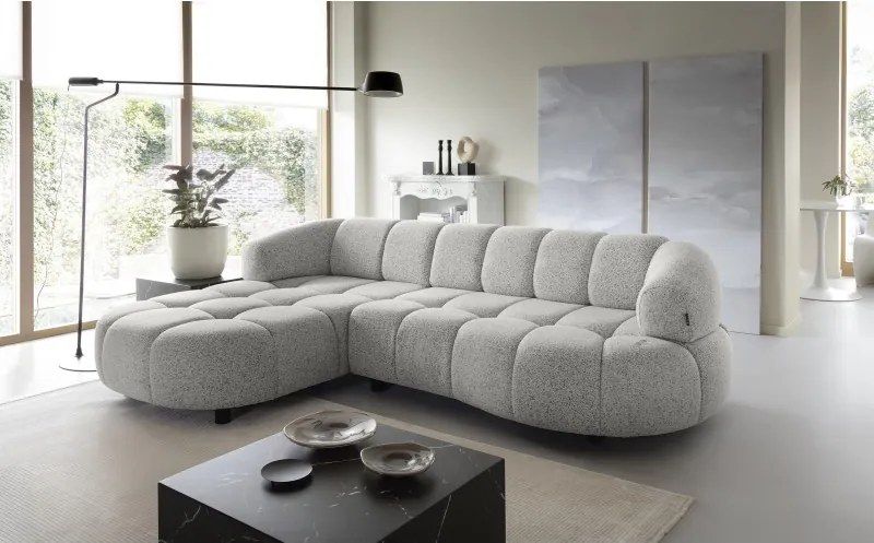 Narożnik VELPA S z elektryczną regulacją siedziska Lewostronny wolnostojący w tkaninie PUENTE 06 WERSAL