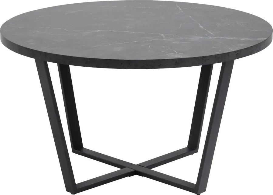 Designerski stolik kawowy w imitacji marmuru Amble czarny