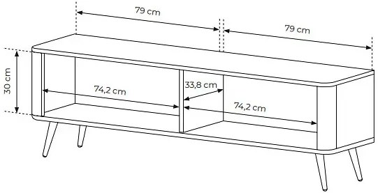 Beżowa szafka RTV na nóżkach L7-B79