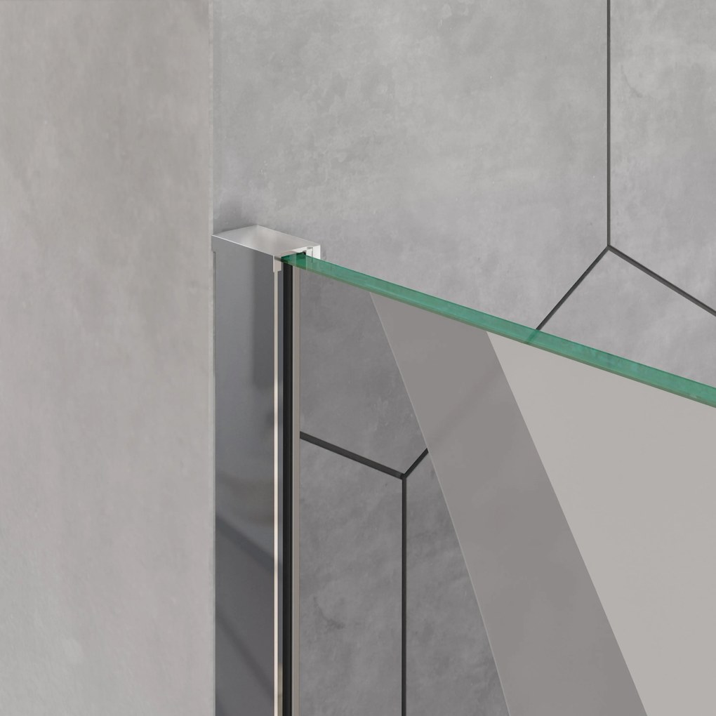 Ścianka prysznicowa Walk-In EX101 - szkło z powłoką NANOMilchglas-Muster Wave - 10 mm - Breite wählbar