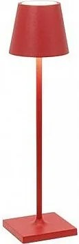 Lampa stołowa LED Poldina Pro Micro Red z możliwością ładowania i ściemniania, z czasem pracy baterii do 12 godzin