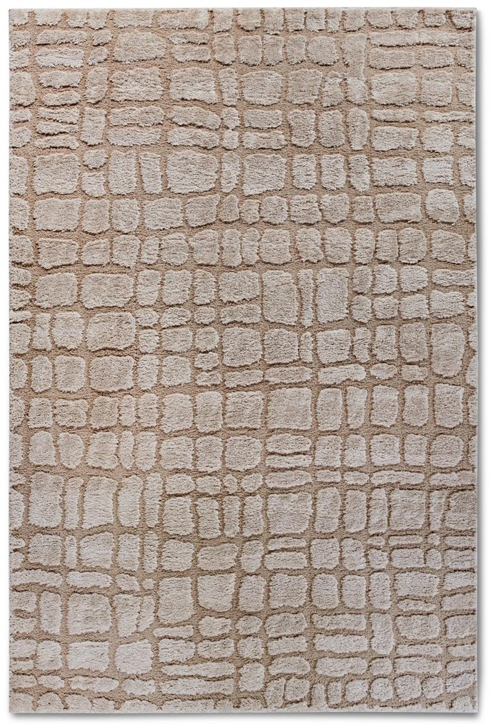 Dywan nowoczesny 3D Elle Collection Gallery Cegiełki beżowy 200 cm x 280 cm