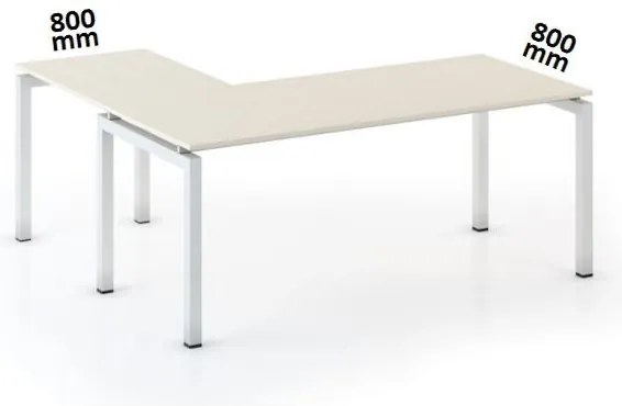 Narożne biurko PRIMO SQUARE, 180x180 cm, buk
