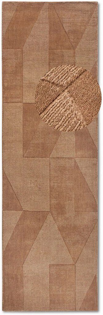Dywan wełniany Villeroy &amp; Boch Ursule odcienie brązowego 80 cm x 250 cm