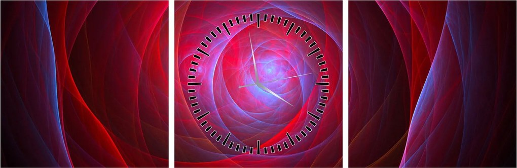 Abstrakcyjny obraz oczu (z zegarem) (90x30 cm)