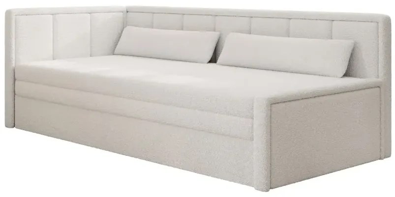 Sofa rozkładana z funkcją spania FULGEO kremowa lewa ELTAP