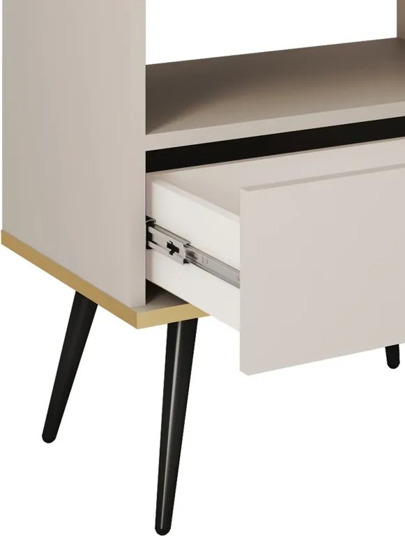 ORIANA Szafka nocna S 54 beżowa | nogi czarne