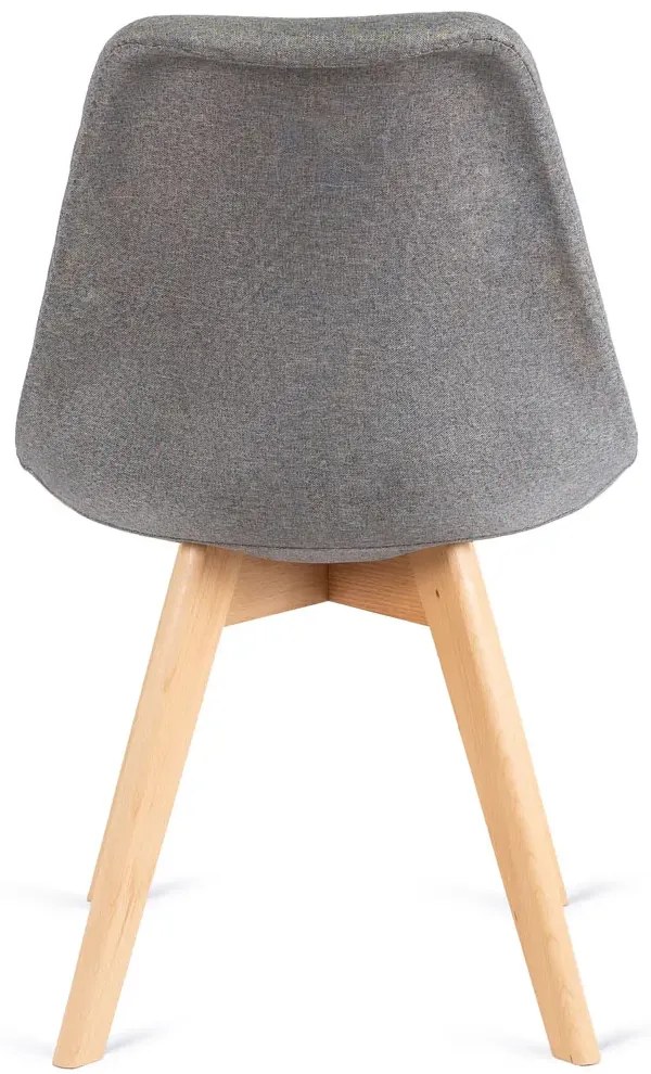 Szare krzesło na drewnianych nogach E0-M98