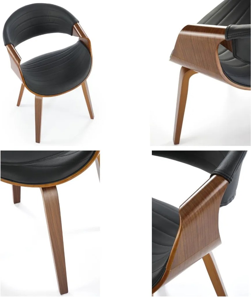 Orzechowe krzesło z giętej sklejki K544 Halmar