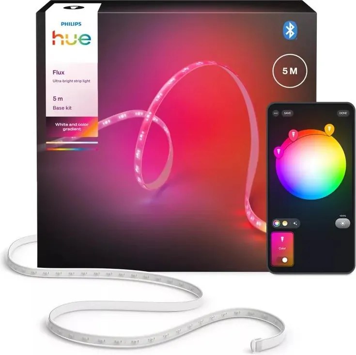 Philips - 5 m ściemnialny pasek LED RGBW Hue FLUX, 48 W/230 V, 2200–6500 K