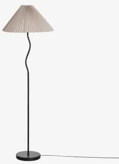 Lampa Stojąca Z Żelaza I Lnu Siliema Czarny Matowy - Sklum