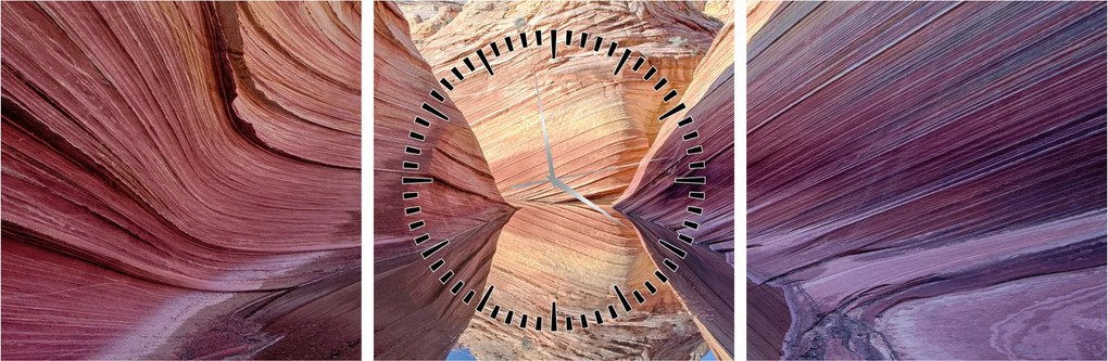 Obraz - Arizona Waves (z zegarem) (90x30 cm)