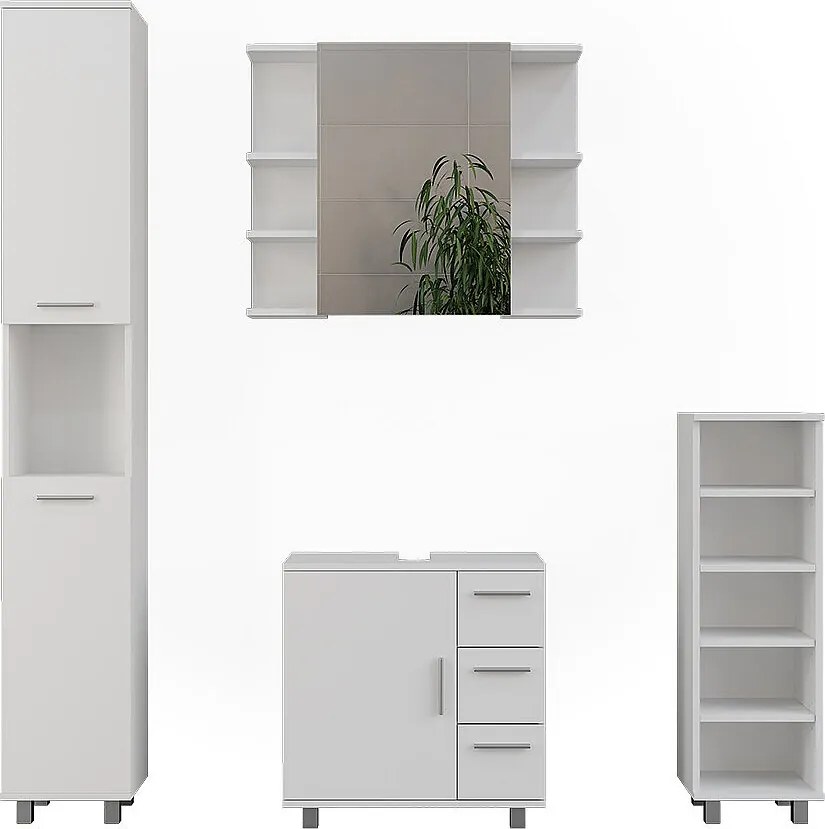 Zestaw mebli łazienkowych biały 60.2x33x60.8 ilias