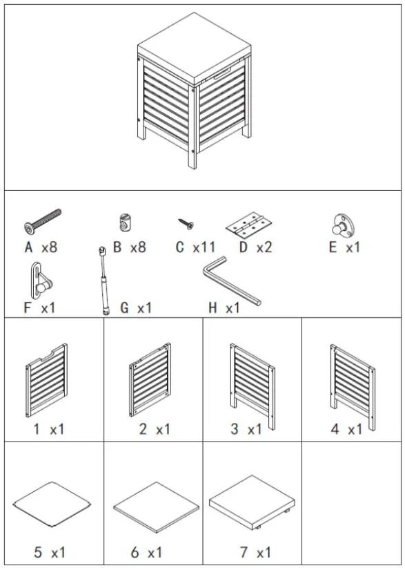 Stołek łazienkowy BAMBOO z koszem na pranie, 2w1