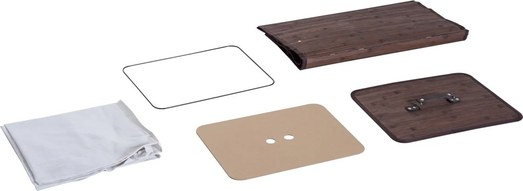 HOMCOM Kosz na Bieliznę Bambusowy z Pokrywą i Wnętrzem z Tkaniny 72L Składany Szary Idealny do Przechowywania | Aosom PL