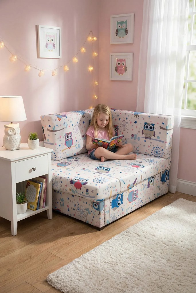 Młodzieżowy tapczan rozkładany w sowy W0-A39