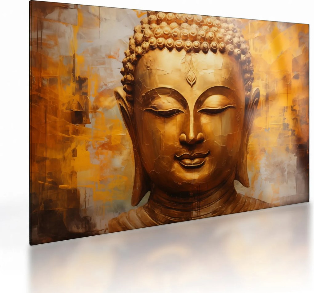 Obraz na szkle - Budda, obraz olejny (70x50 cm)