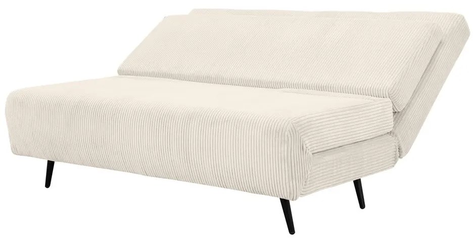Kremowa sztruksowa rozkładana sofa 140 cm Mallory – Støraa