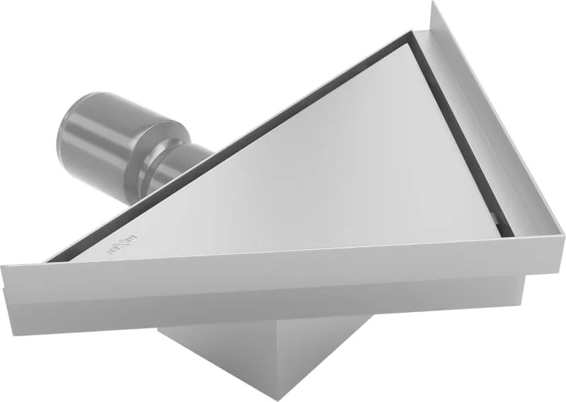 Mexen Flat-T M13 wpust podłogowy trójkątny 20 x 20 cm, inox - 1010320
