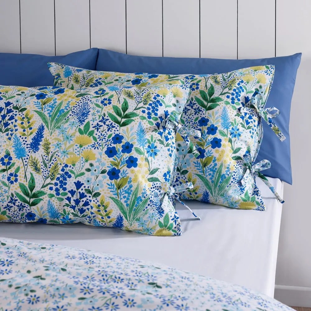 Zielono-niebieska pościel dwuosobowa 200x200 cm Tilly Floral – Catherine Lansfield