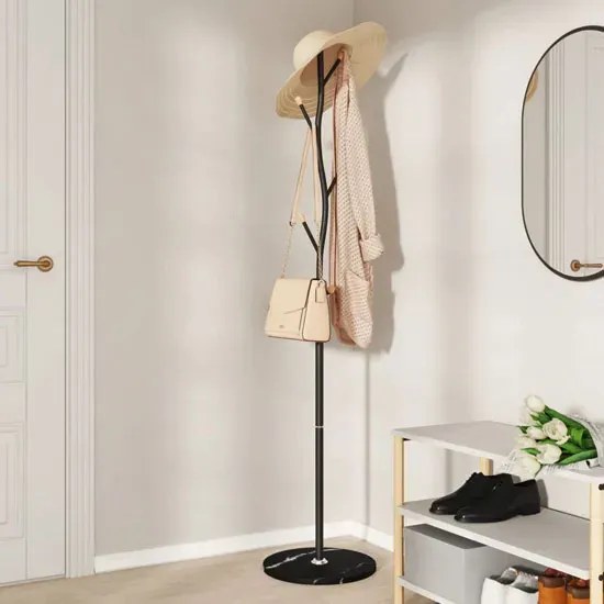 Metalowy czarny stojący wieszak na ubrania L6-Z17