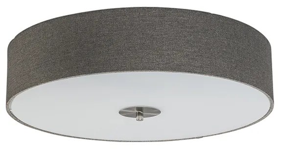 Rustykalna lampa sufitowa taupe 50 cm - Drum Jute Nowoczesny Oswietlenie wewnetrzne