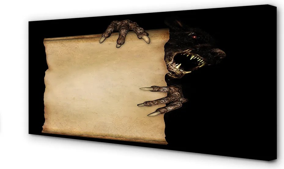 Obraz canvas na ścianę Kartka ze Straszną Postacią