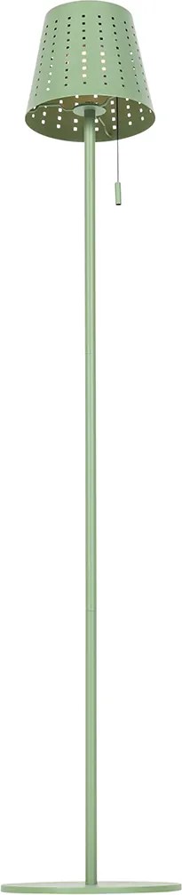 Lampa podłogowa zewnętrzna zielona w tym LED 3-stopniowy ściemniacz na panel słoneczny - Ferre