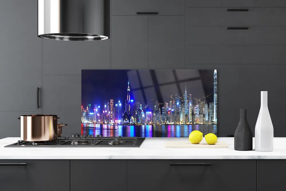 Panel nad blat kuchenny Światła Nocnej Metropolii