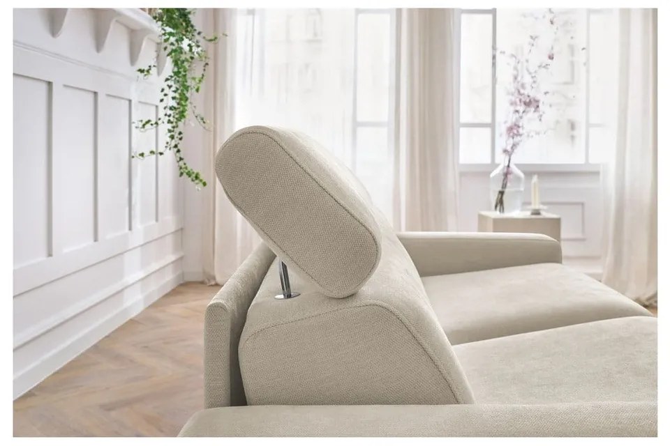 Kremowa rozkładana sofa 195 cm Monaco – Bobochic Paris