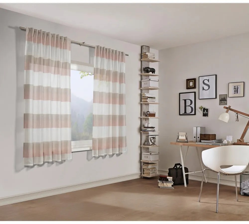 Różowa firanka 175x140 cm Etamine – Gardinia