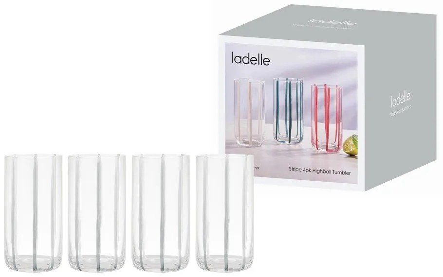 Szklanki zestaw 4 szt. 450 ml Stripe – Ladelle