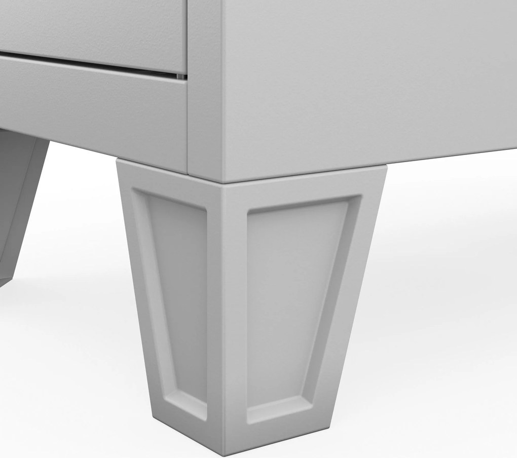 Szafka ubraniowa metalowa pracownicza głęboka 2-drzwiowa szara, 292x1720x600 mm: BARTEK 1 Plus D600