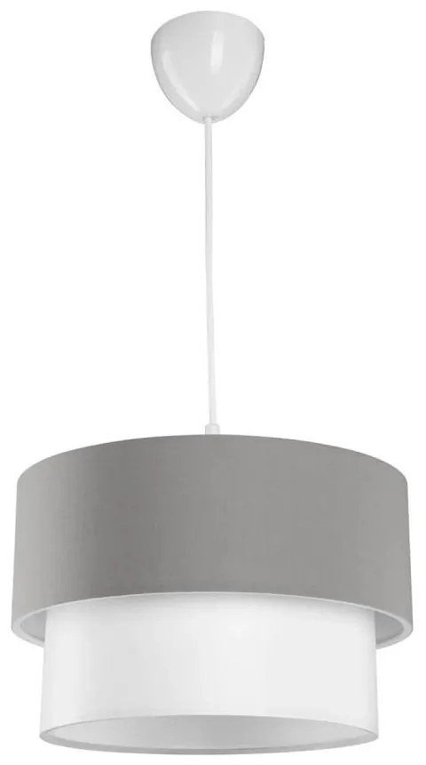 Biało-szara lampa sufitowa 60x18.5 cm – Squid Lighting