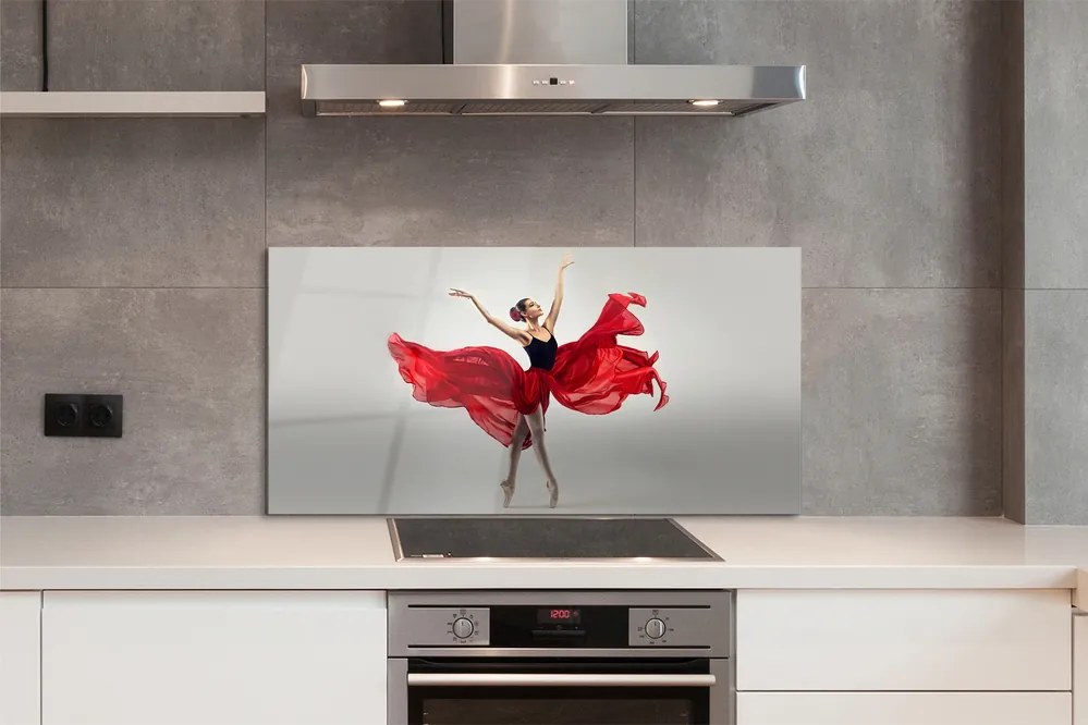 Szkło do Kuchni na Ścianę Portret Kobiety Baletnicy