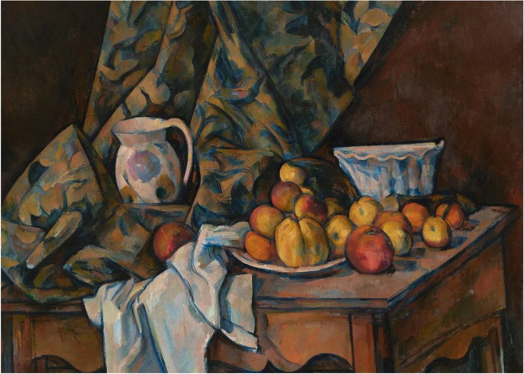 Obraz na szkle - Paul Cézanne, Still Life with Apples and Peaches, reprodukcje (70x50 cm)