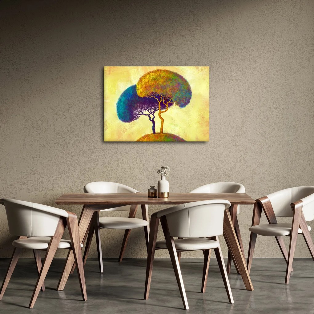 Obraz - Drzewa na wzgórzu (70x50 cm)
