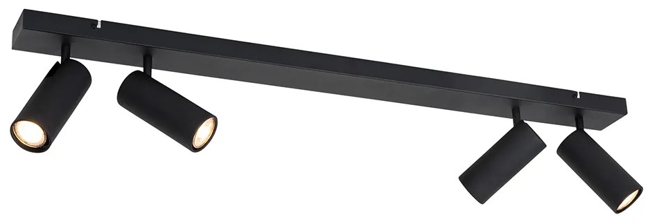 Inteligentny reflektor sufitowy czarny 4-punktowy regulowany z 4 Wifi GU10 50mm - Renna