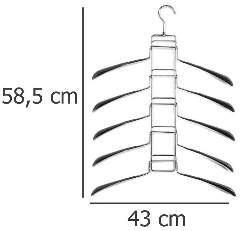 Uchwyt na koszule i kurtki, wieszaki na ubrania 5 w 1, ZELLER
