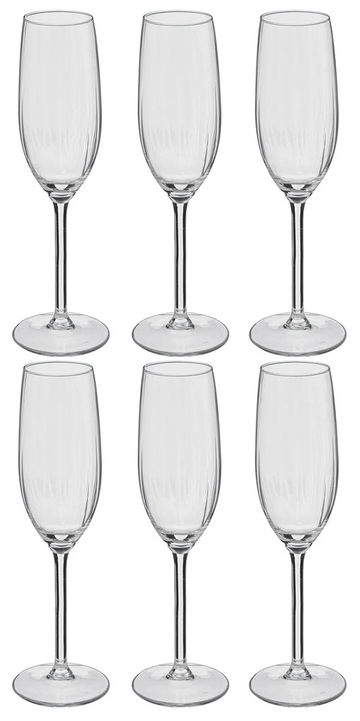 Kieliszki do szampana VOLTA, 6 sztuk x 210 ml