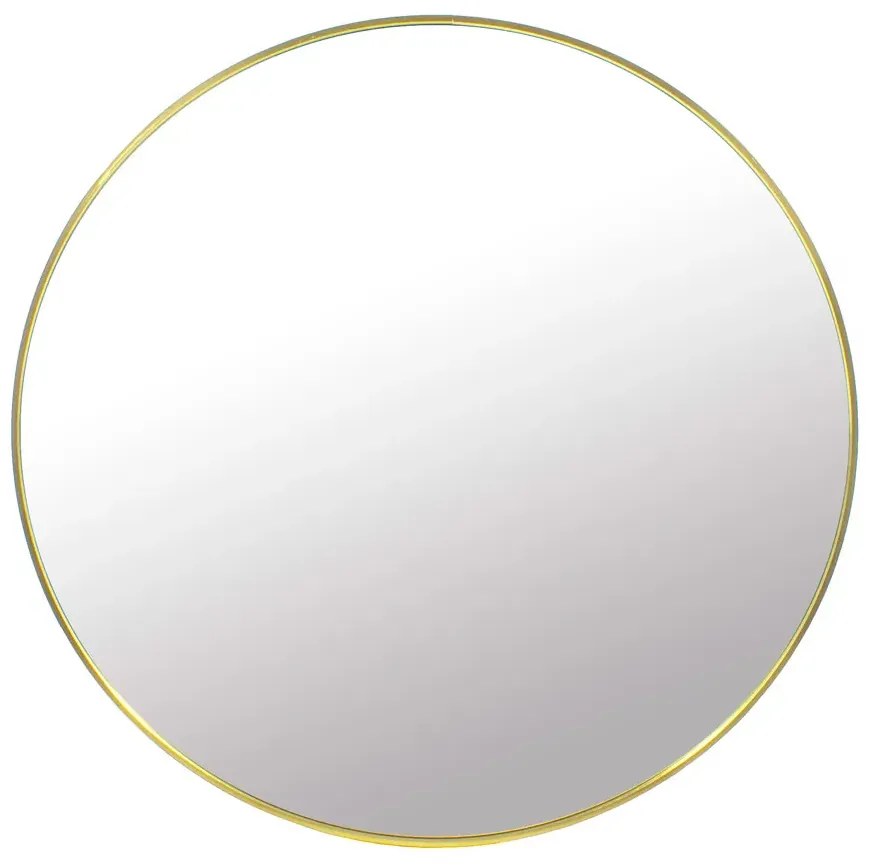 Złote okrągłe lustro w stylu glamour 60 cm - Enno