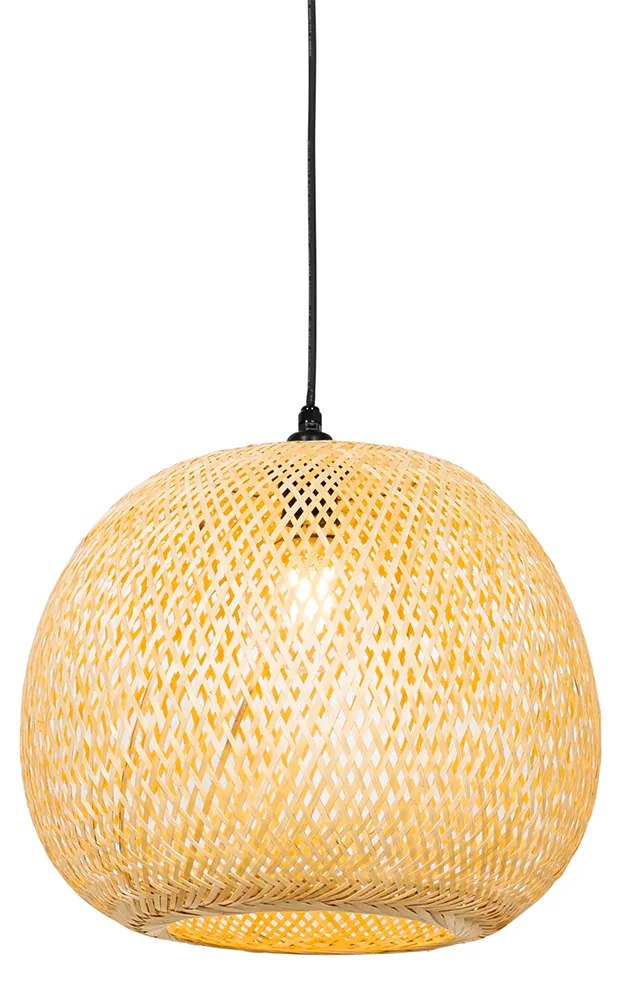 Zewnetrzna Orientalna lampa wisząca zewnętrzna z bambusa IP44 - RafaelKolonialny Oswietlenie zewnetrzne