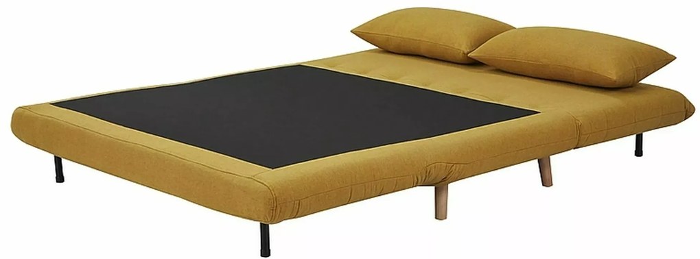 Musztardowa rozkładana sofa SPIKE II