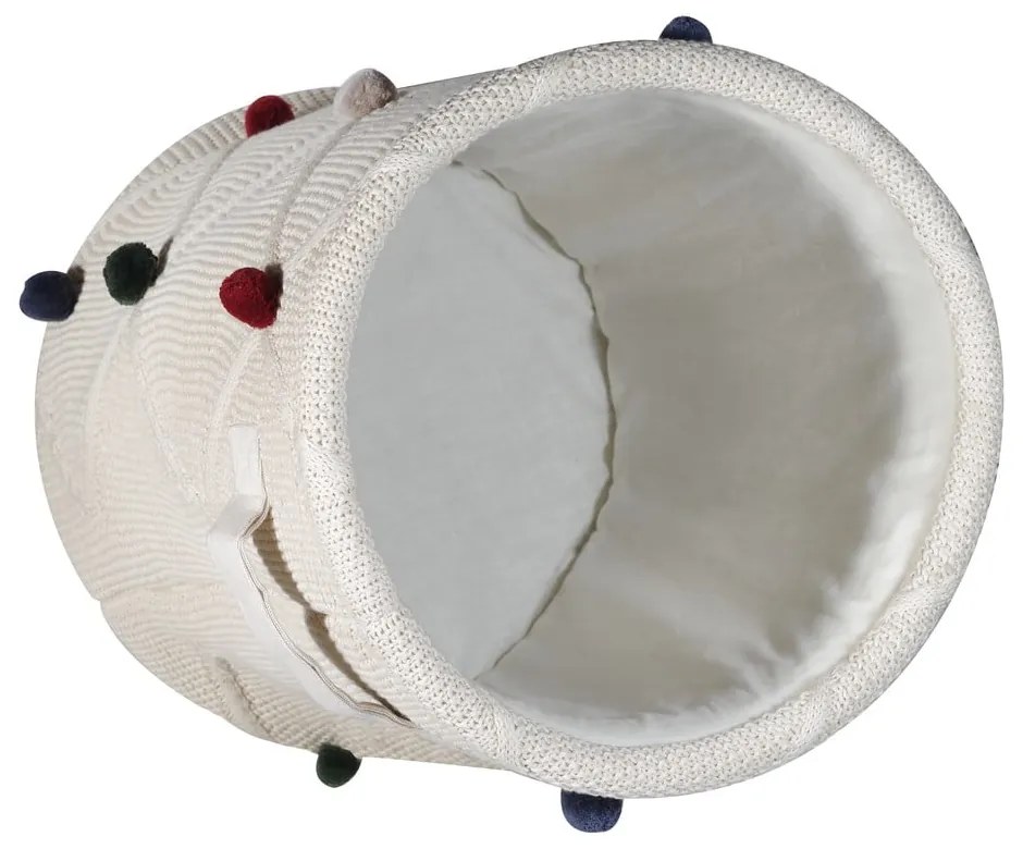 Kremowy tekstylny dziecięcy kosz na zabawki ø 30x35 cm Creme – Kindsgut